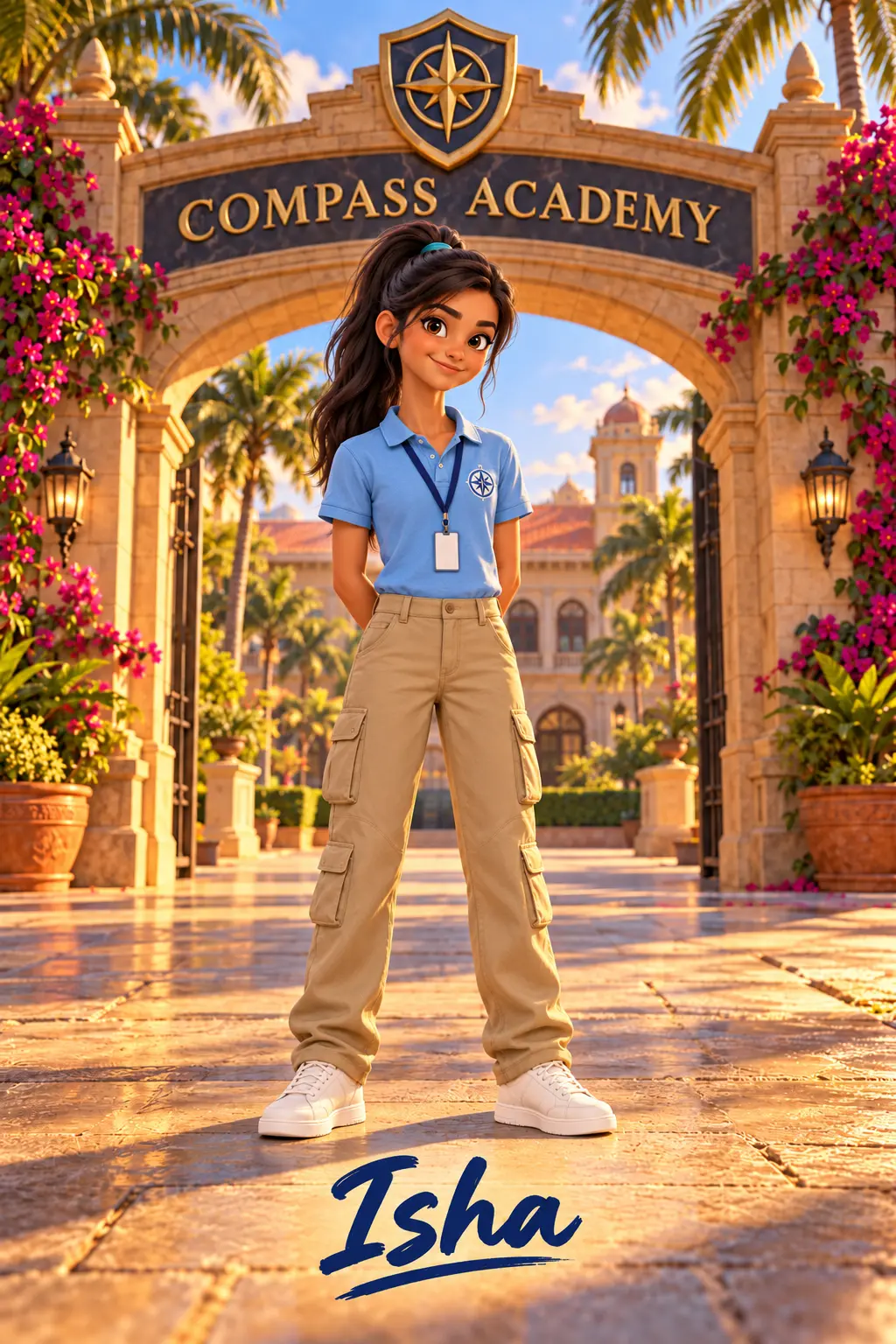 Isha, Compass Academy cadet